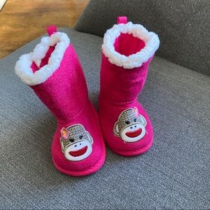 Baby Starters Pink Monkey Boots